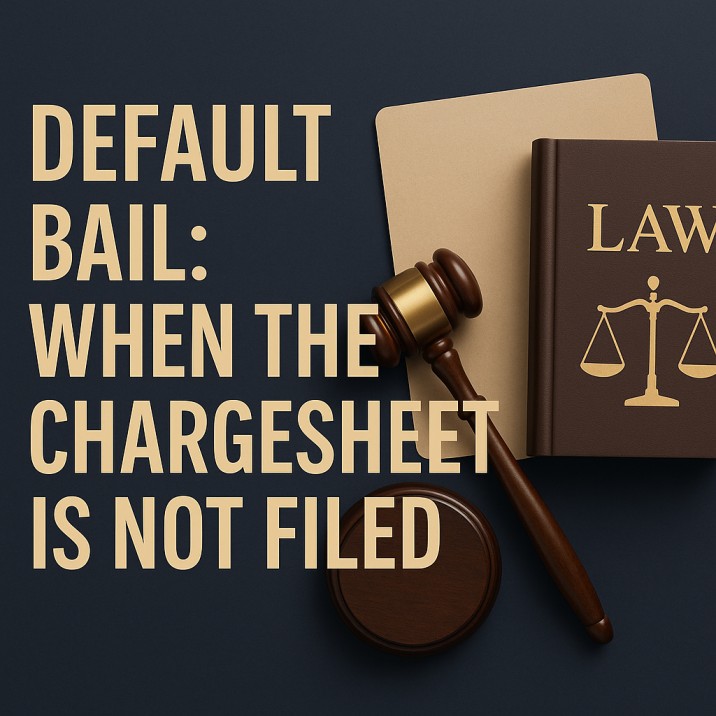 DEFAULT BAIL WHEN THE CHARGESHEET IS NOT FILED